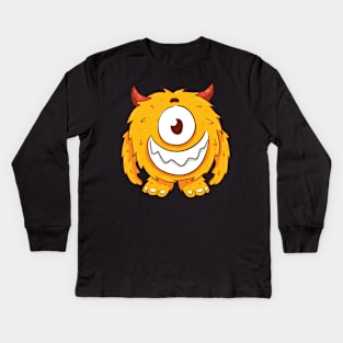 One Eye Monster Kids Long Sleeve T-Shirt